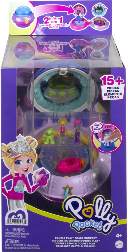 Polly Pocket Dubbele Compacts – Ruimteschip – Speelset voor Kinderen