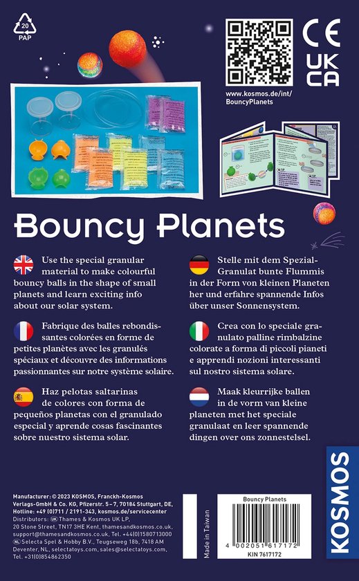 Kosmos Bouncy Planets Experimenteerset – Maak je eigen stuiterplaneten (8+)