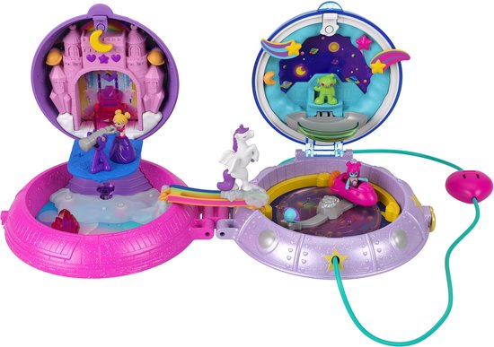 Polly Pocket Dubbele Compacts – Ruimteschip – Speelset voor Kinderen