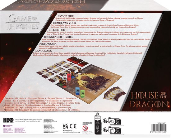 House of Dragon: Sky of Fire – Bordspel – Deckbuilding Strategie – Game of Thrones Prequel