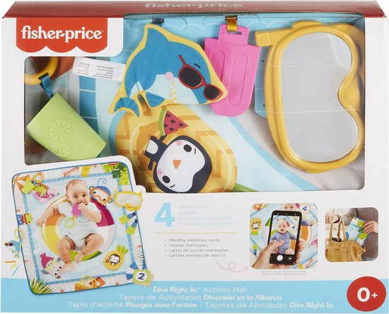 Fisher-Price 3-in-1 Kruipen en Spelen Activiteitenspeelmat – Babygym en Baby Speelgoed