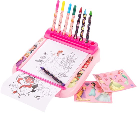 Disney Prinses Tekenbord met Rol Kleurset – 12-delig – Creatief Speelbord