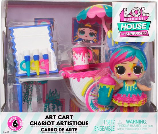 L.O.L. Surprise! Splatters Knutselkar – Meubelspeelset met Pop