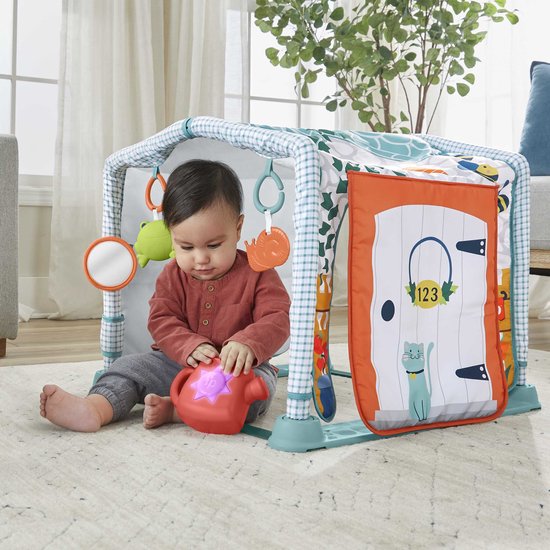 Fisher-Price 3-in-1 Kruipen en Spelen Activiteitenspeelmat – Babygym en Baby Speelgoed