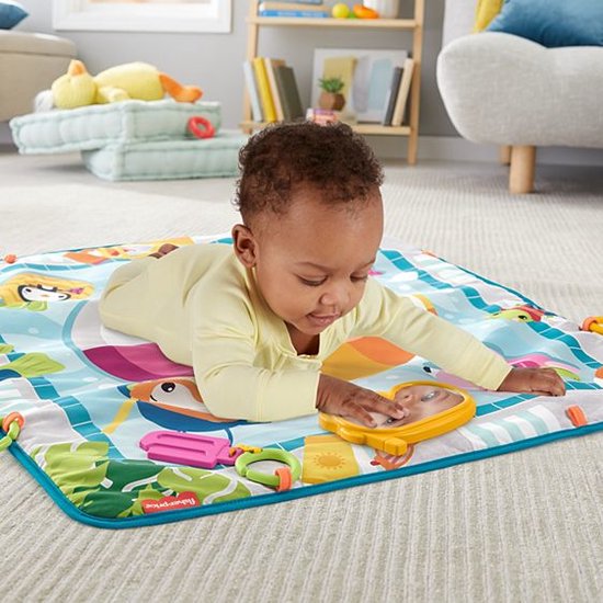 Fisher-Price 3-in-1 Kruipen en Spelen Activiteitenspeelmat – Babygym en Baby Speelgoed