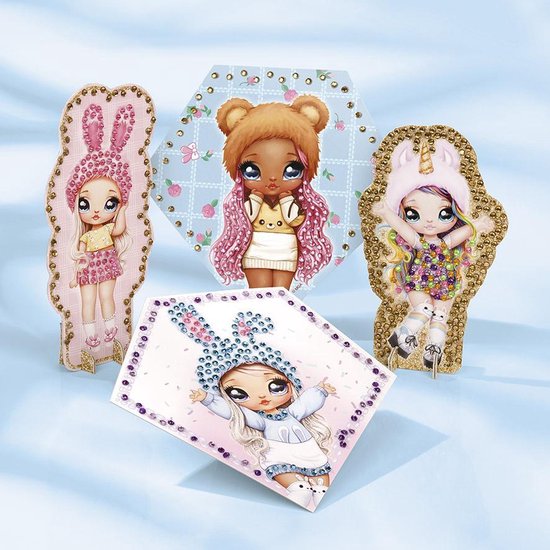 Totum NaNaNa Surprise Diamond Painting Set – Popjes & Bunnies Versieren (690+ Steentjes)