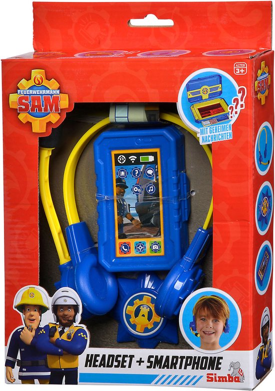 Brandweerman Sam Politie Headset & Smartphone – Rollenspeelset