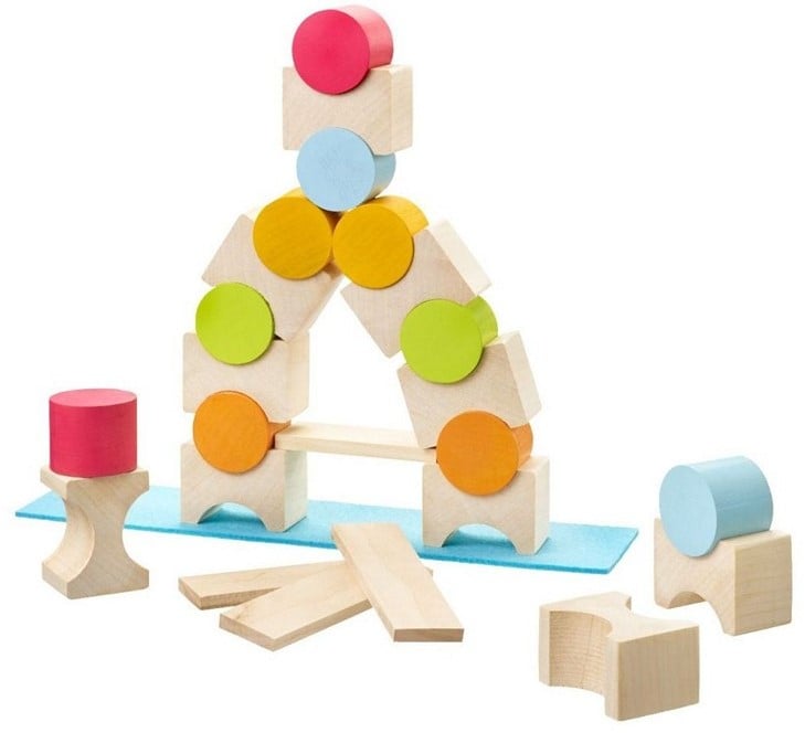 Selecta Spielzeug Stapelspeelgoed Coloro Junior – 20-delig Houten Stapelset – Naturel  Meta description: